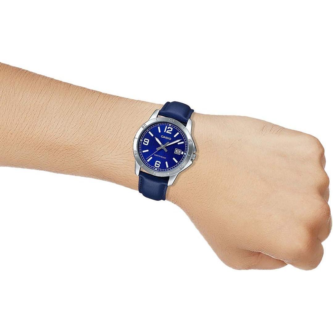 Casio Blue Leather Men's Watch MTP-V004L-2BUDF