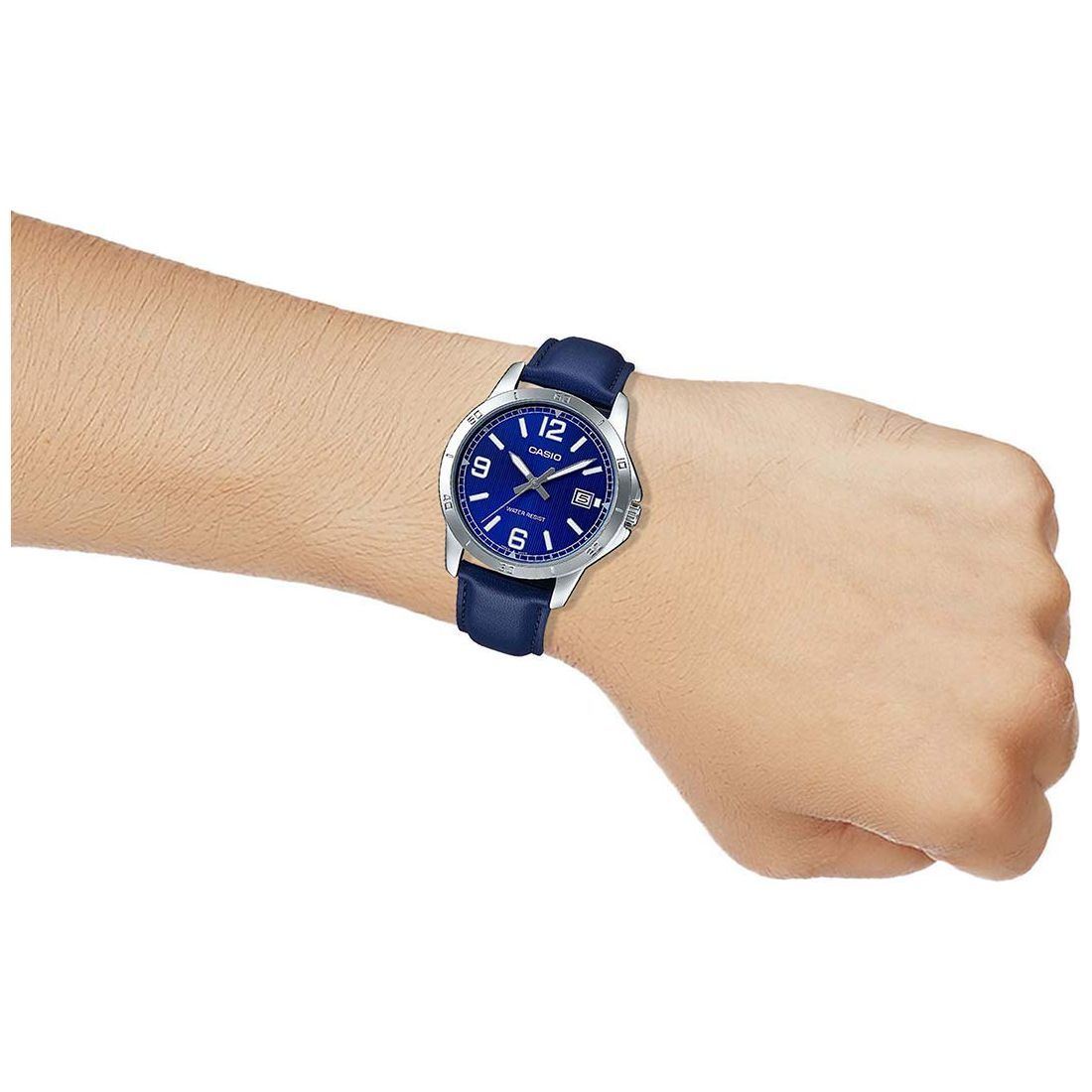 Casio Blue Leather Men's Watch MTP-V004L-2BUDF