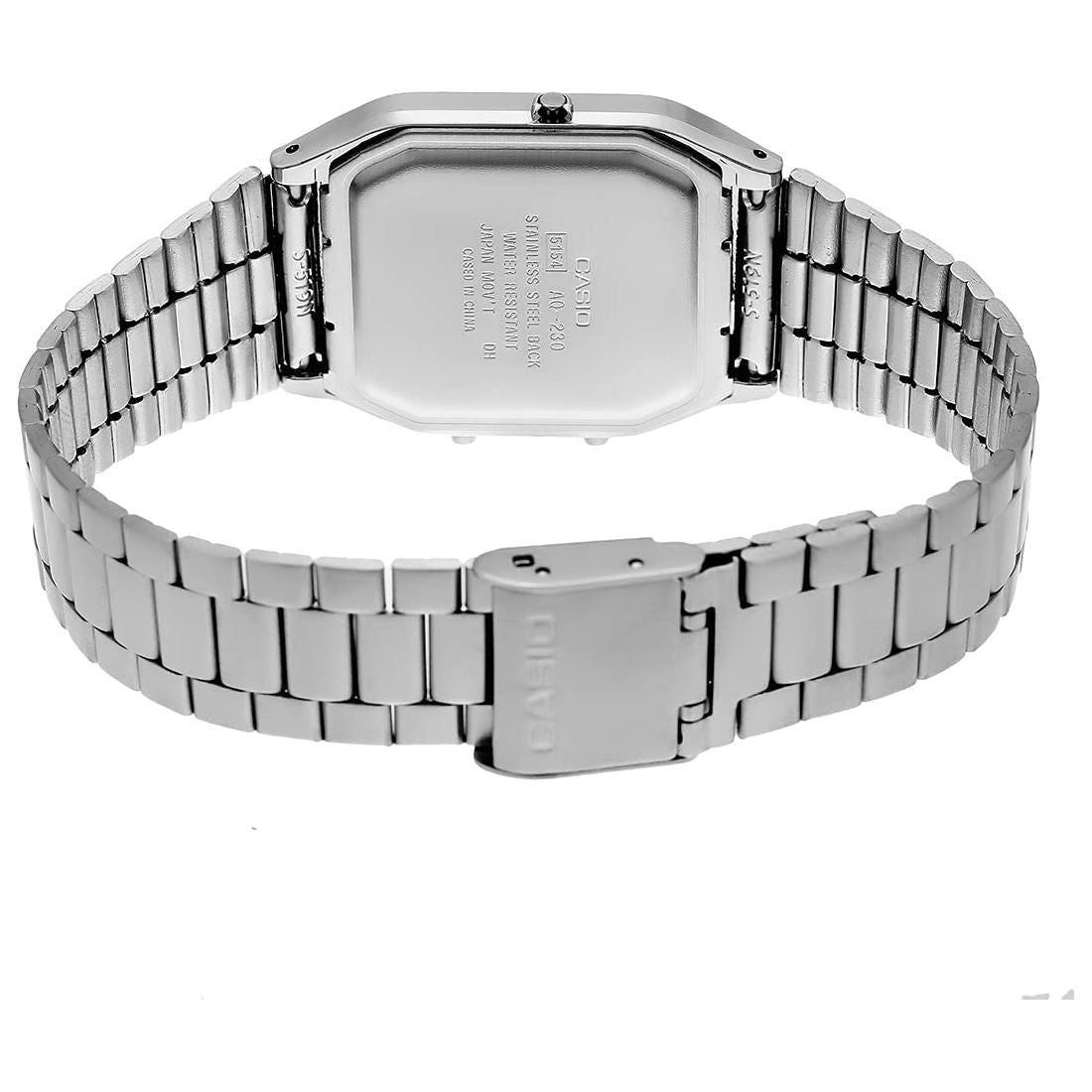 Casio Unisex-Adult Quartz Watch, Analog-Digital Display and Stainless Steel Strap