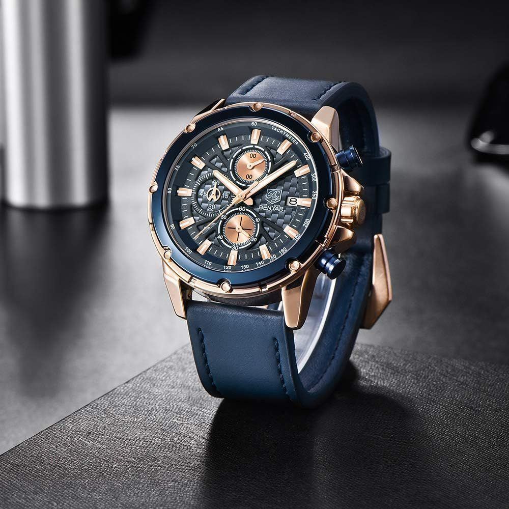 BY BENYAR Watches for Men Chronograph Quartz Men Watches Gift for Men