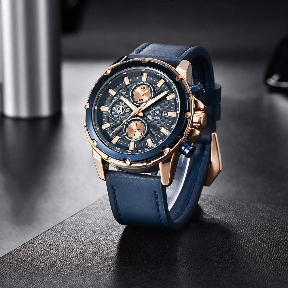 BY BENYAR Watches for Men Chronograph Quartz Men Watches Gift for Men