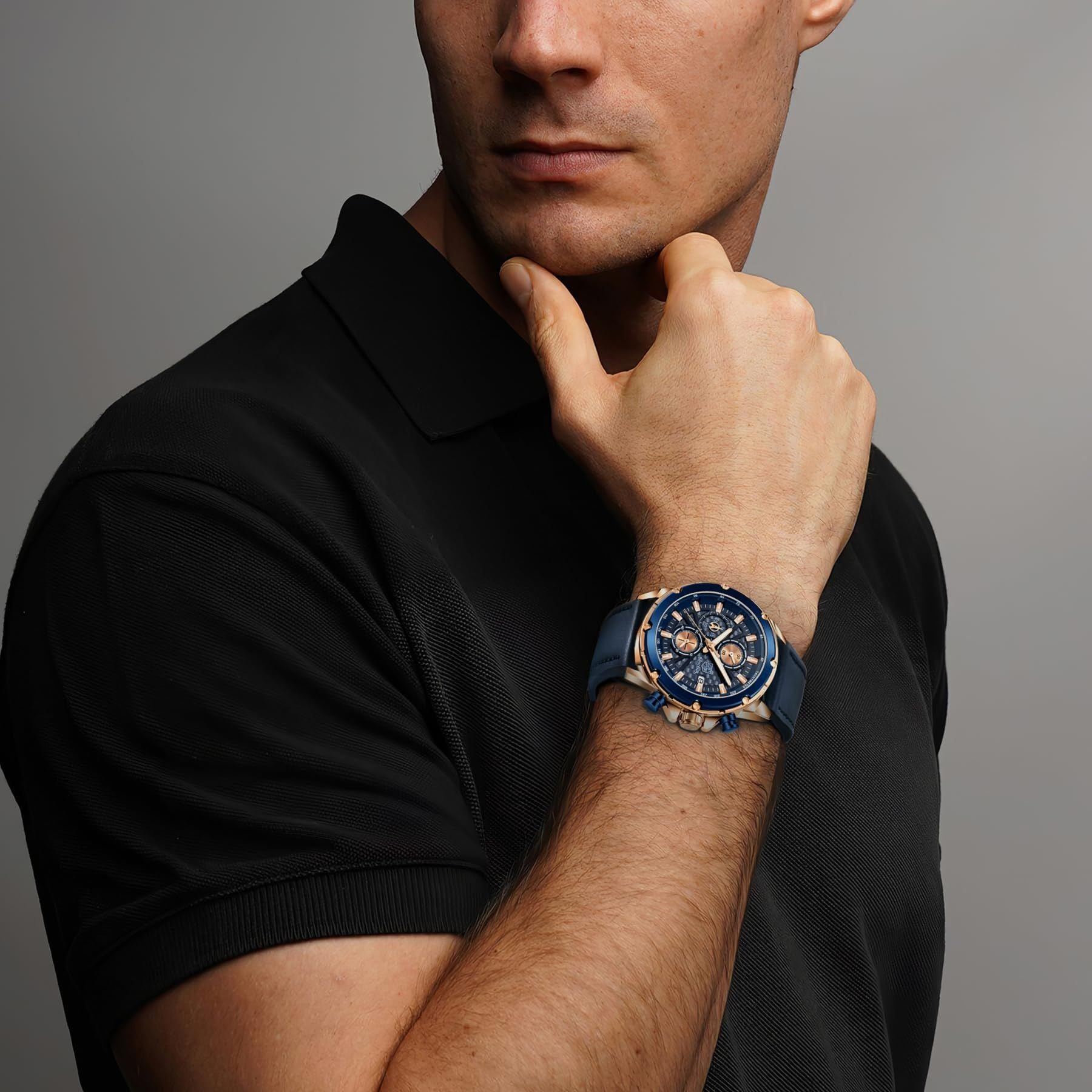 BY BENYAR Watches for Men Chronograph Quartz Men Watches Gift for Men