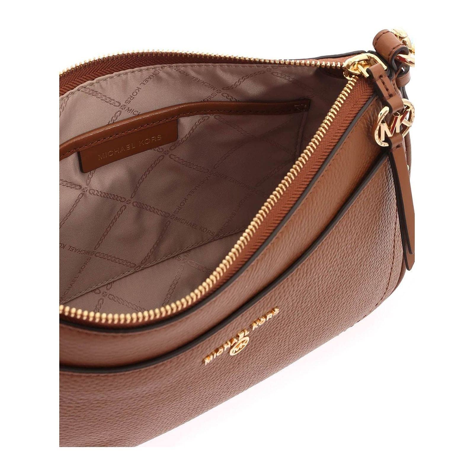 Michael Kors Women's Jet Set Medium Pebbled Leather Shoulder Bag, Luggage