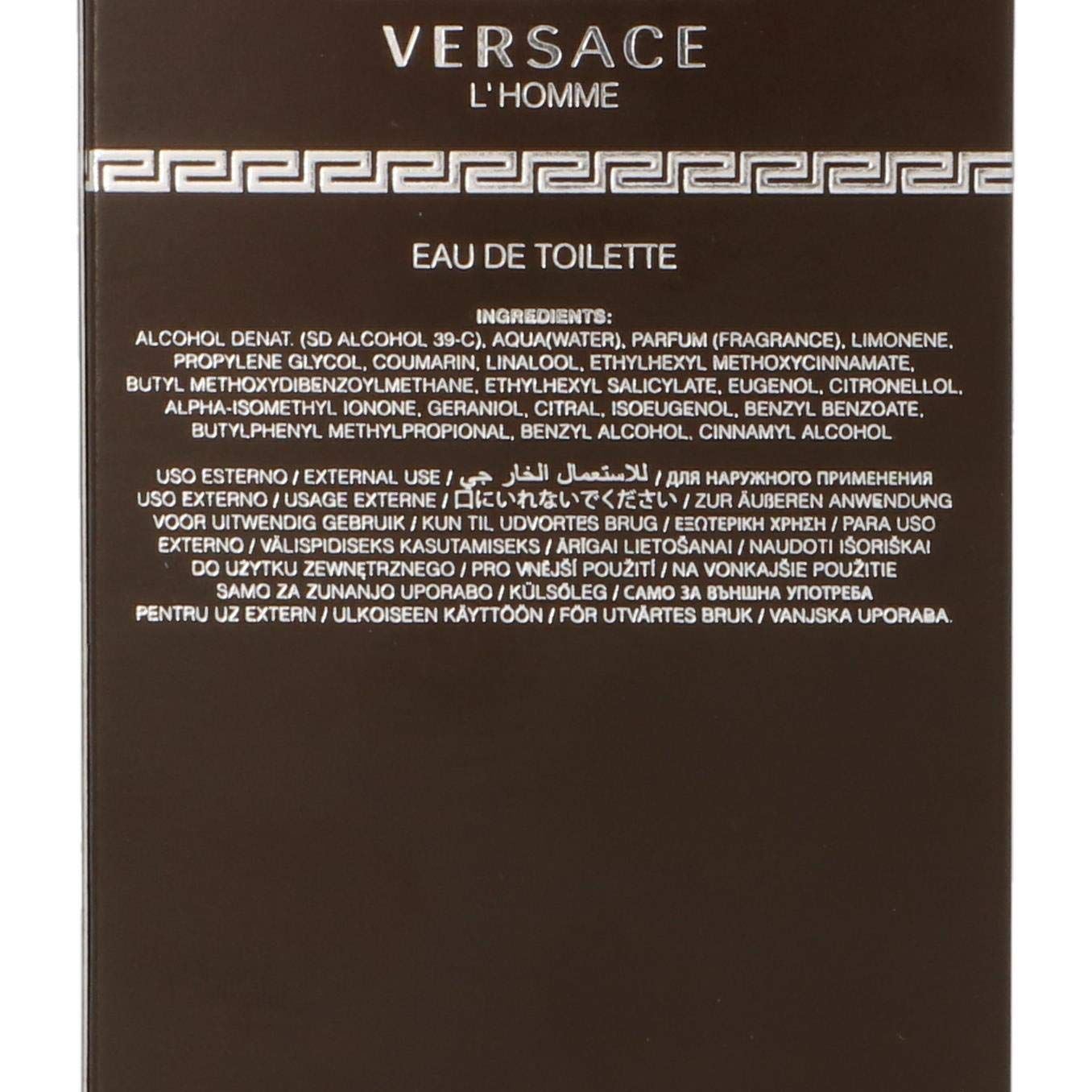 Versace Lhomme Edt Spray For Men - 3.3 Oz