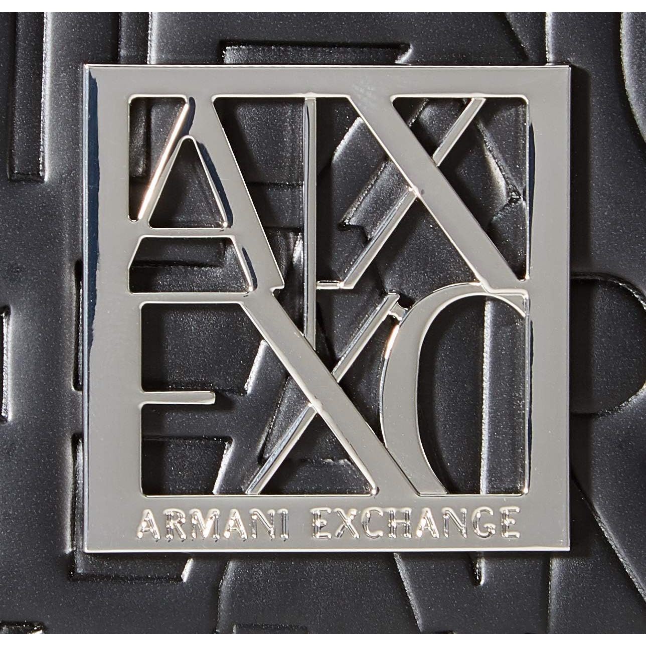 Armani Exchange Small Logo All Over Debossed Shoulder Strap Bag