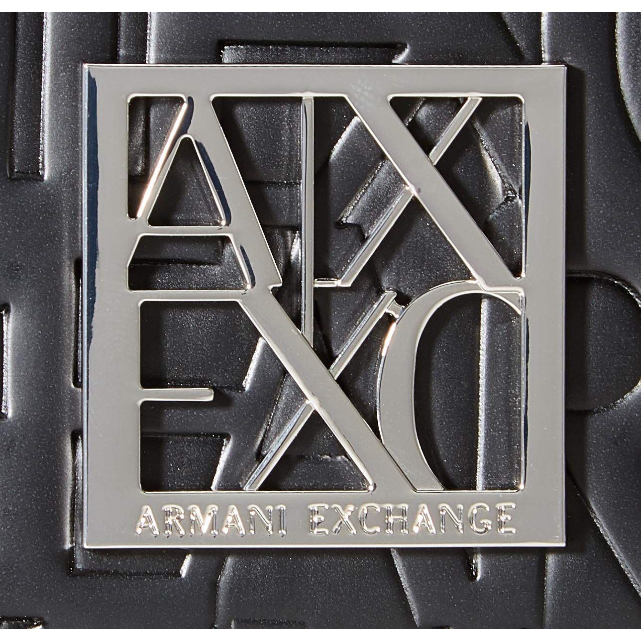 Armani Exchange Small Logo All Over Debossed Shoulder Strap Bag