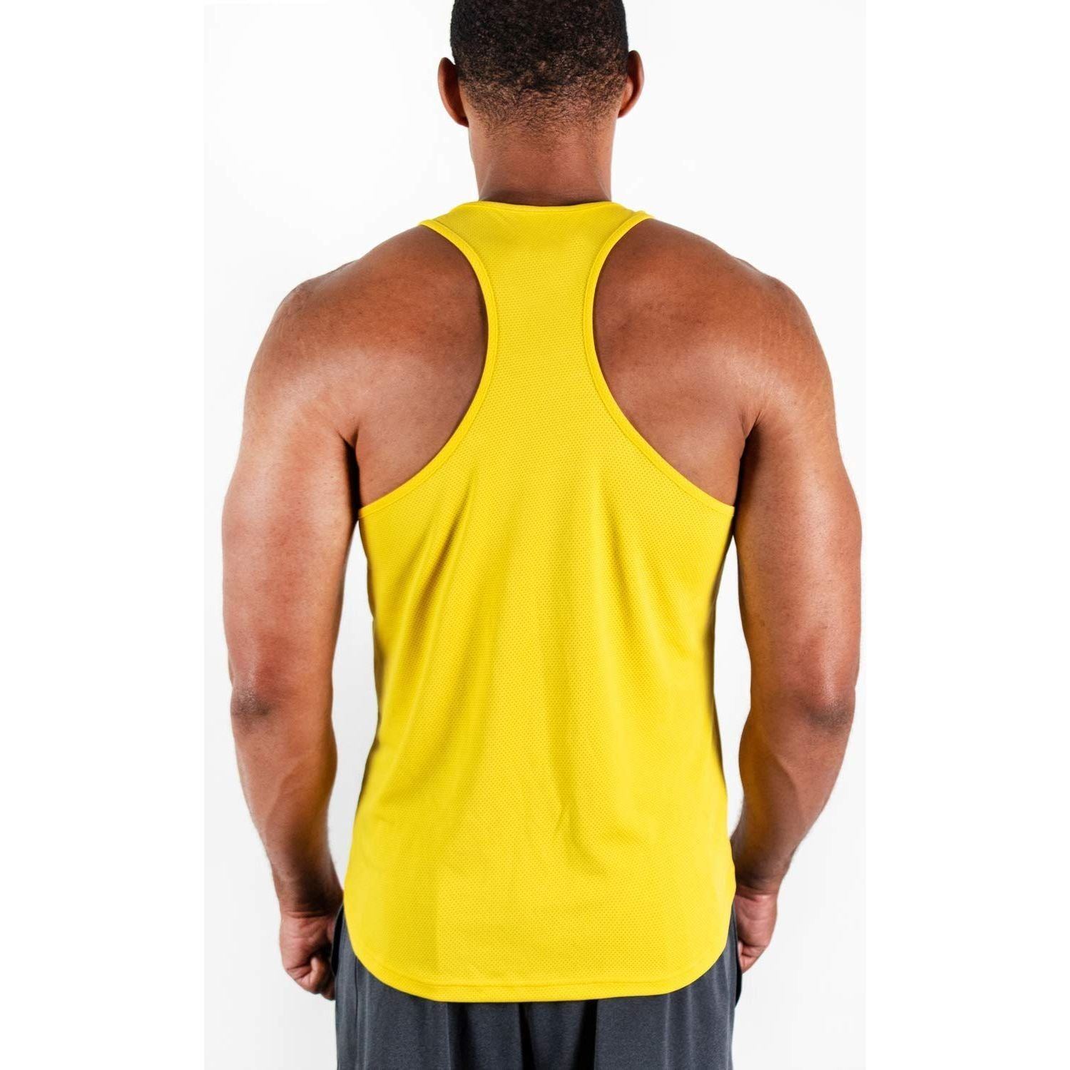 DEVOPS 3 Pack Men's Y-Back Dri Fit Muscle Gym Workout Tank Top