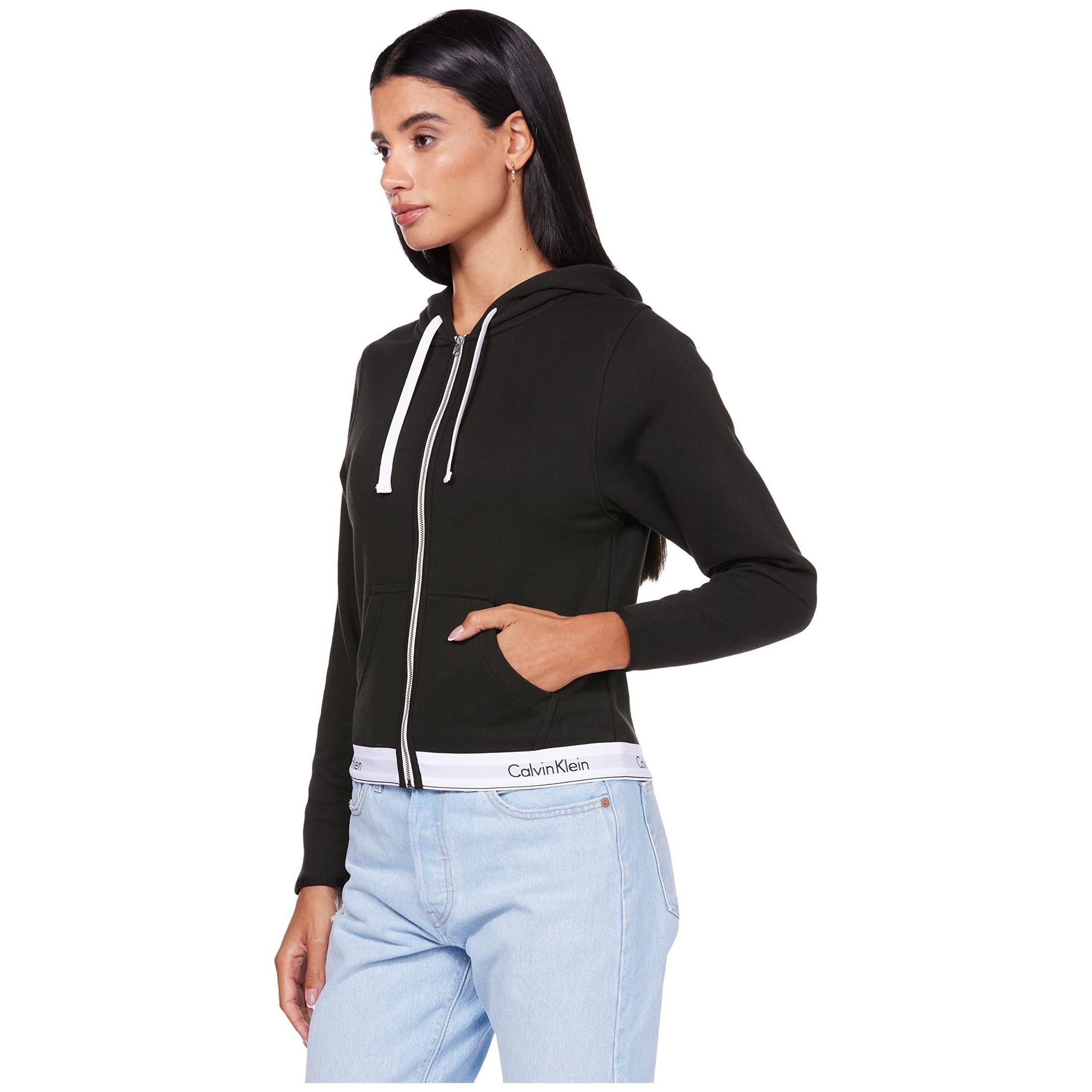 Calvin Klein Womens Top Hoodie Full Zip Knits