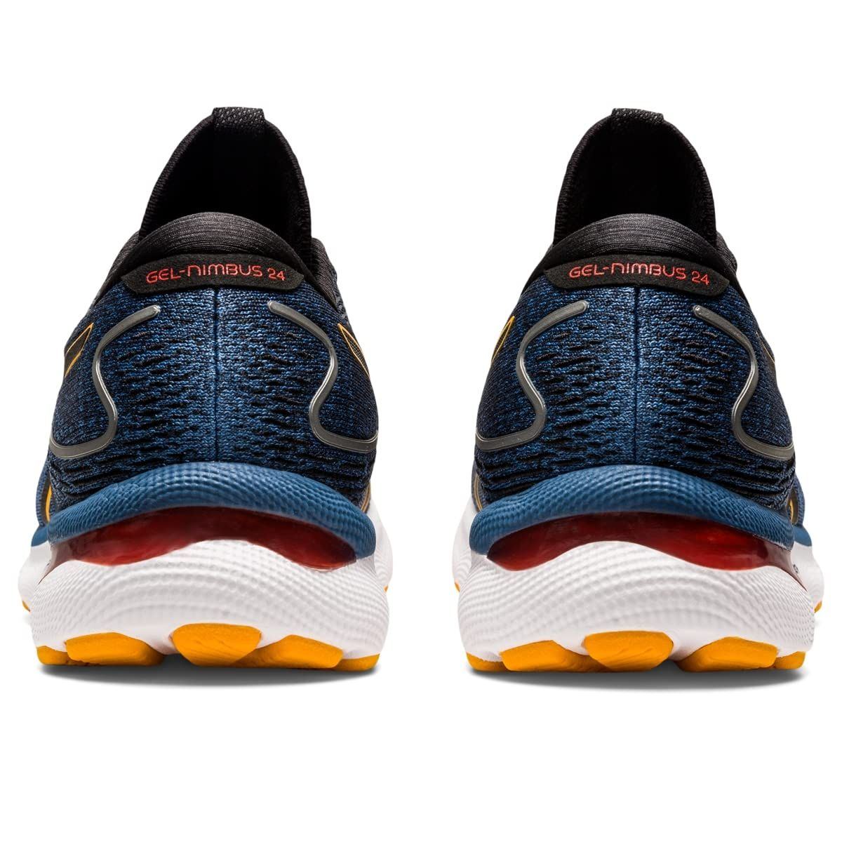 ASICS Nimbus 24 Road Running Shoe for Man Blue Orange