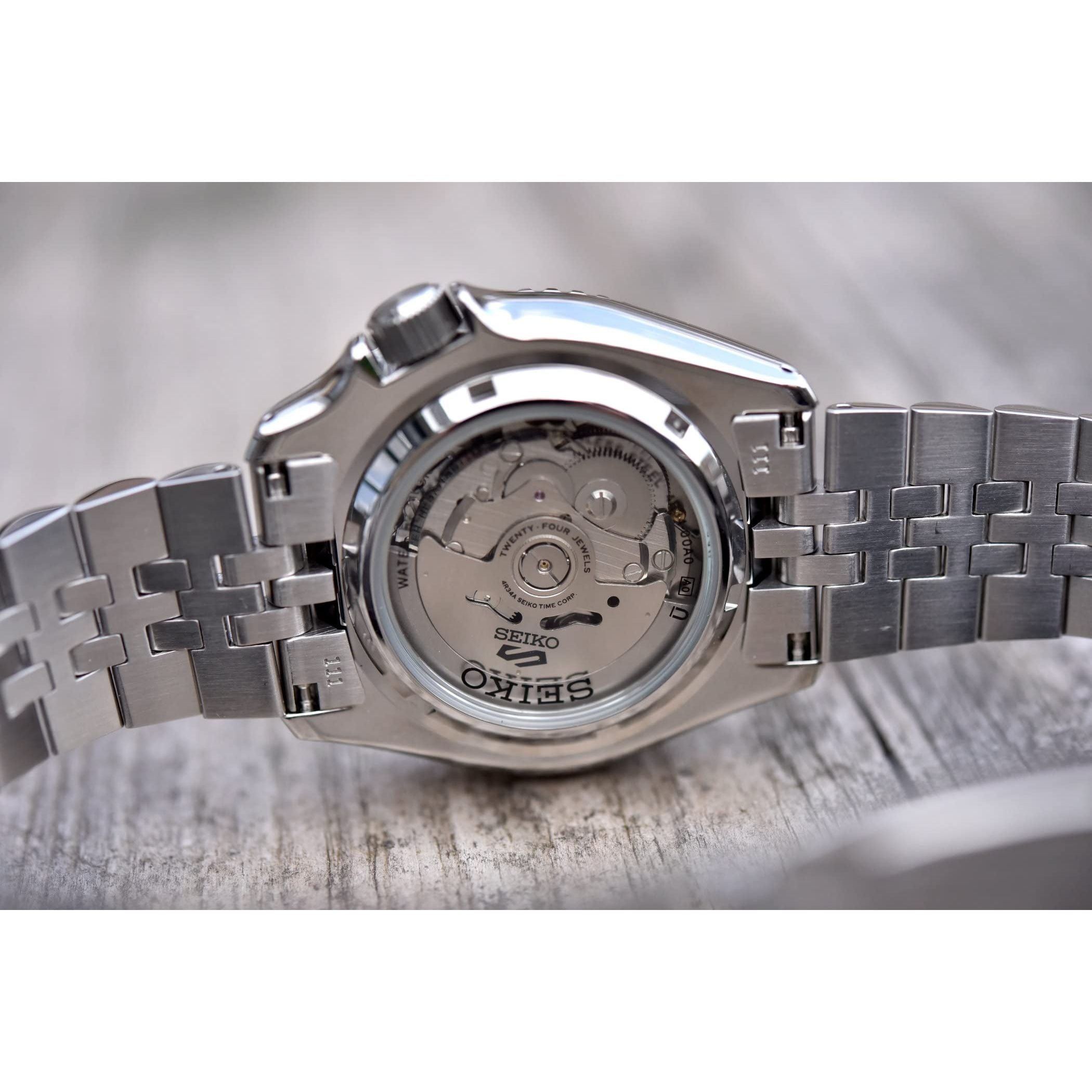 Seiko 5 Sports SSK GMT Black Dial Automatic Men's Watch SSK001K1, Silver, bracelet