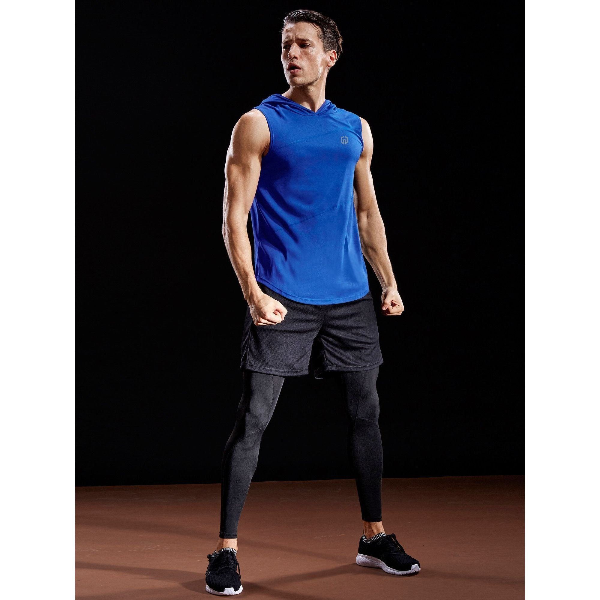 NELEUS Men's 3 Pack Dry Fit Y-Back Muscle Tank Top, 5031# 3 Pack: