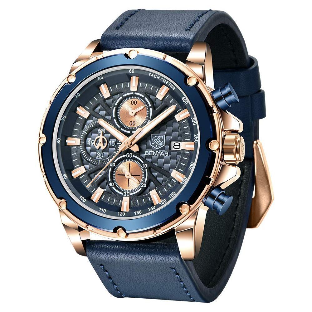 BY BENYAR Watches for Men Chronograph Quartz Men Watches Gift for Men