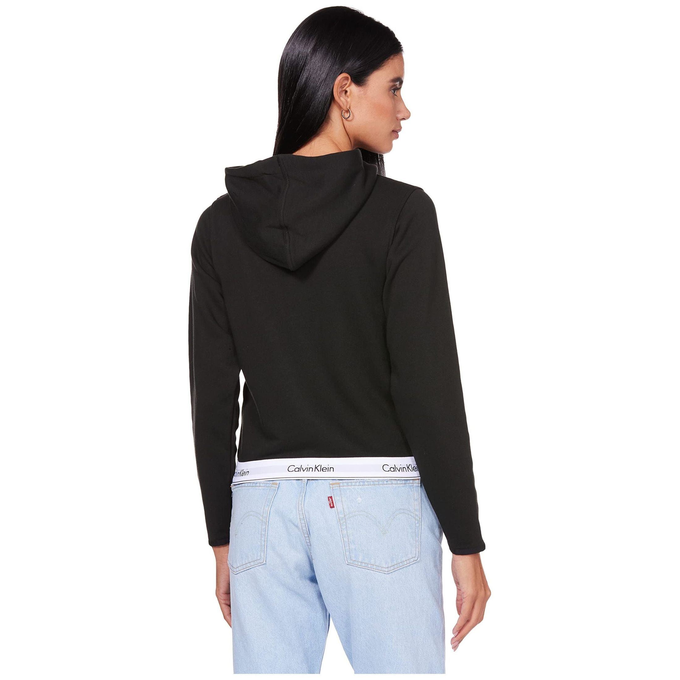 Calvin Klein Womens Top Hoodie Full Zip Knits
