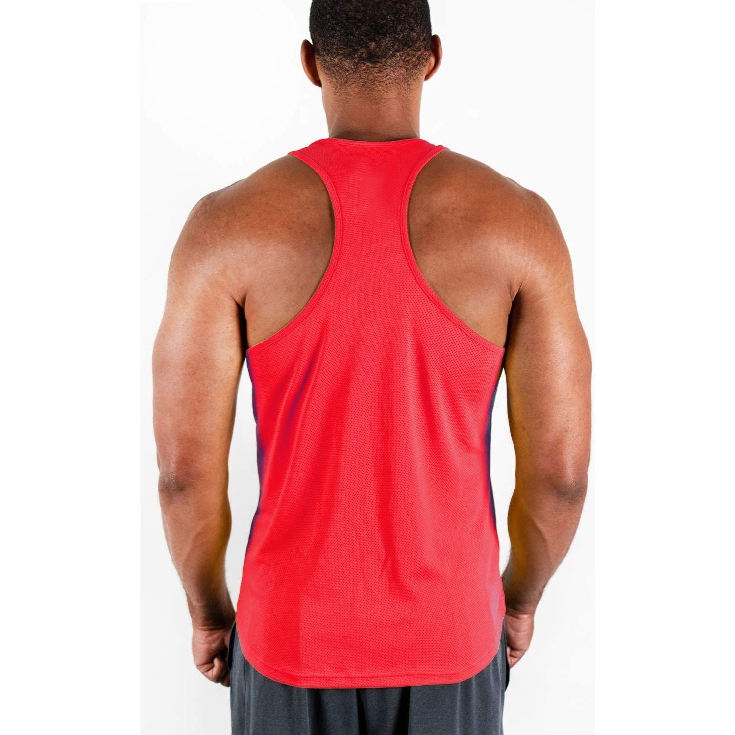 DEVOPS 3 Pack Men's Y-Back Dri Fit Muscle Gym Workout Tank Top