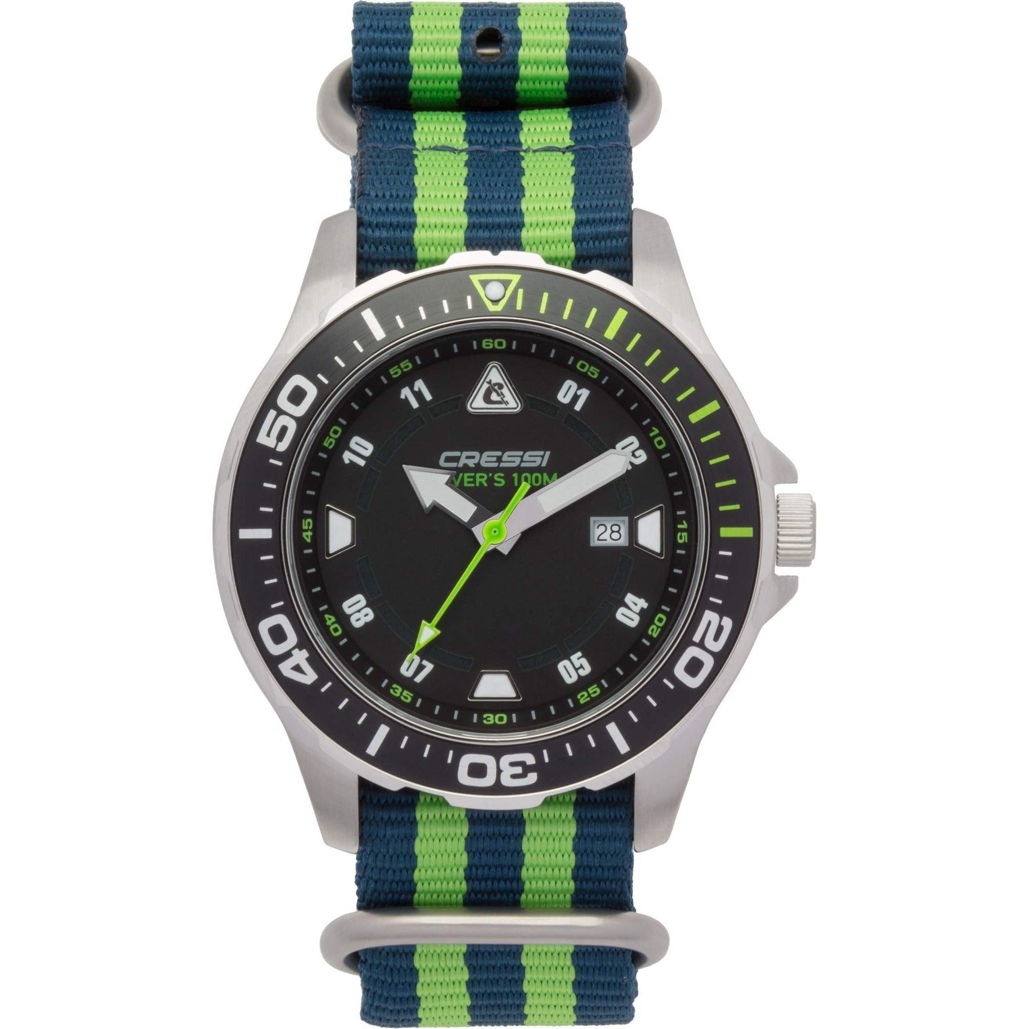 Cressi Manta Coloroma Professional Dive Watch with Mineral Glass Waterproof 100 m/10 ATM