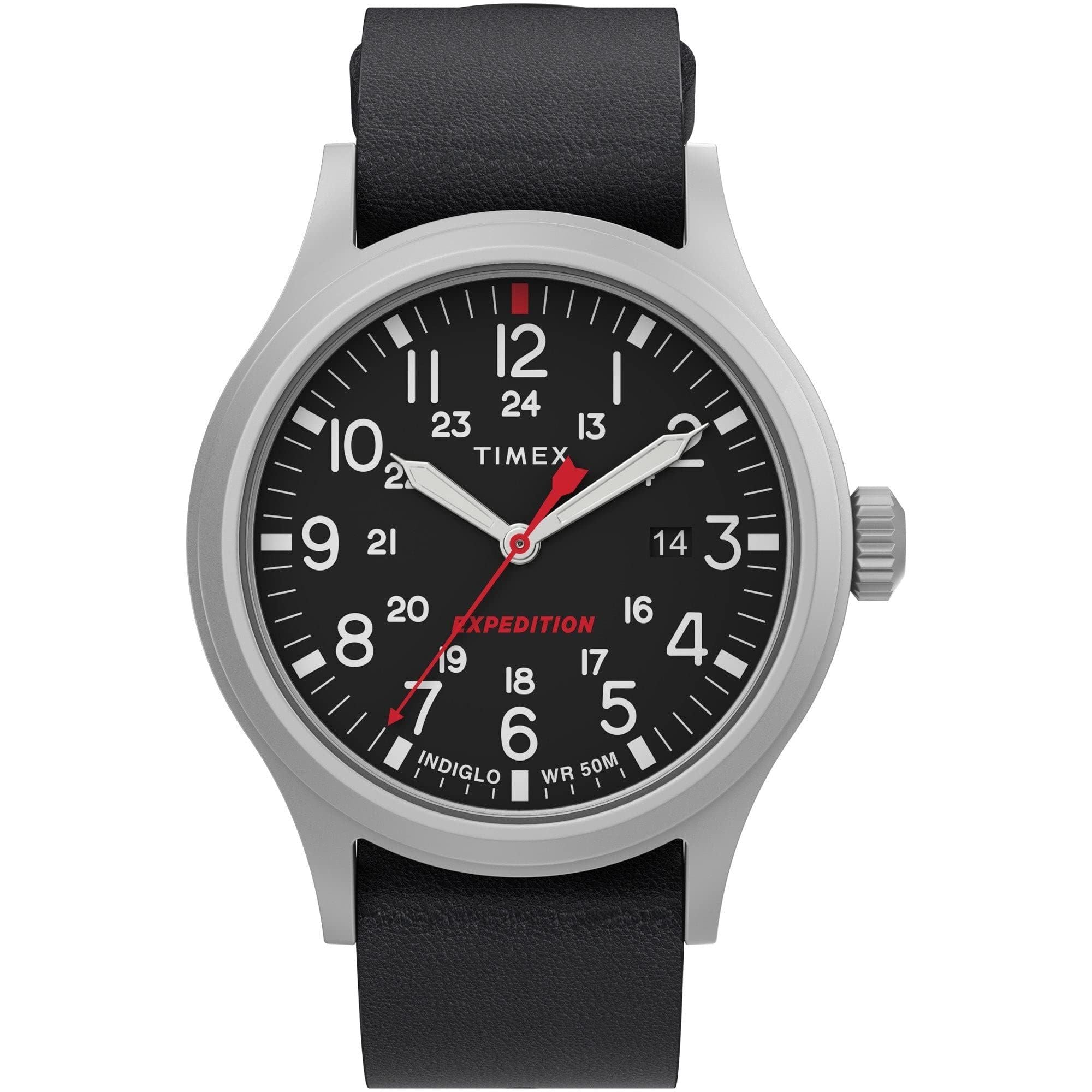 Timex 40 mm Expedition Leather Strap Watch