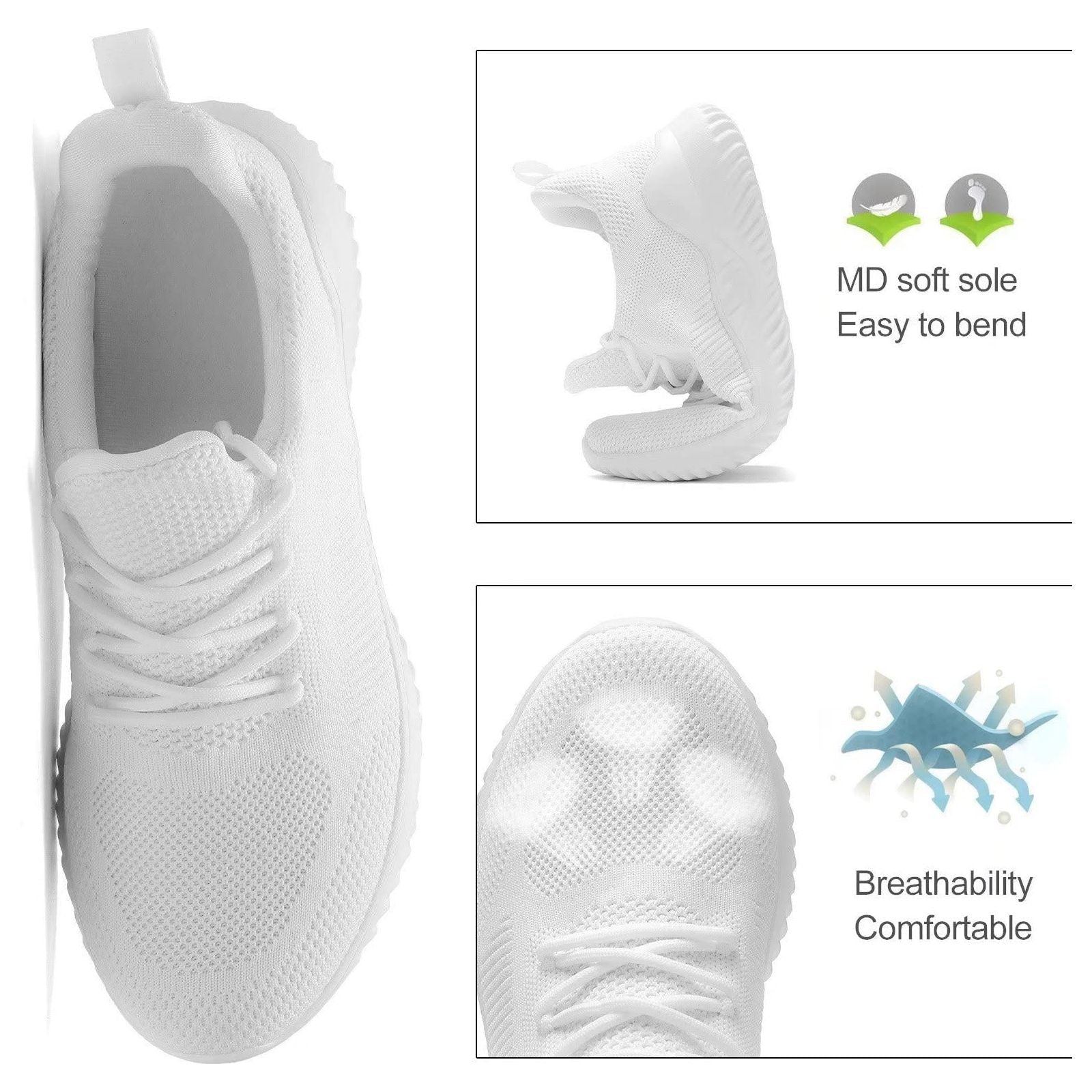 Kapsen Men's Non Slip Running Shoes Ultra Light Breathable Casual Walking Shoes Fashion Sneakers Mesh Workout Sports Shoes