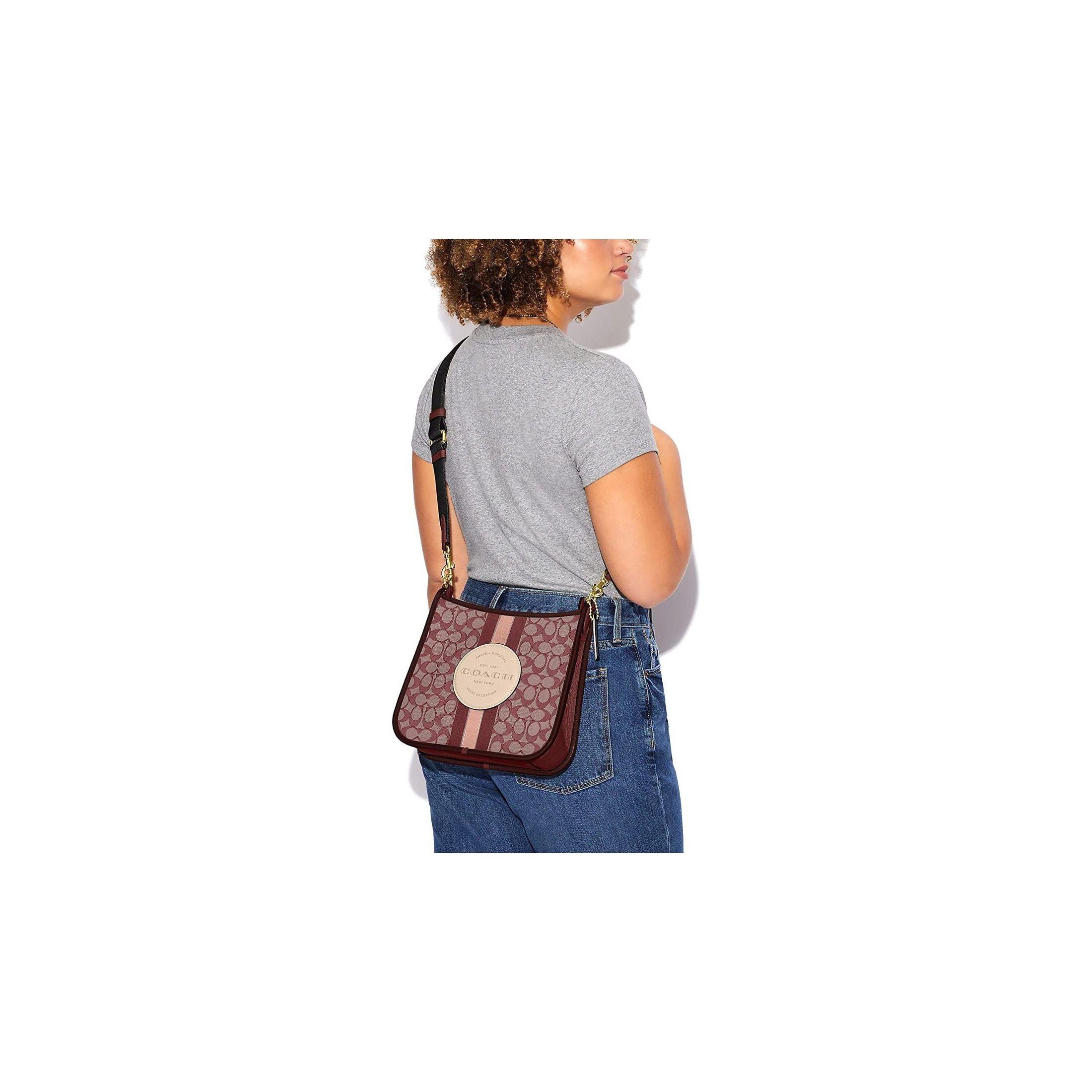 COACH Women's Dempsey File Crossbody Shoulder Bag in Signature Jacquard