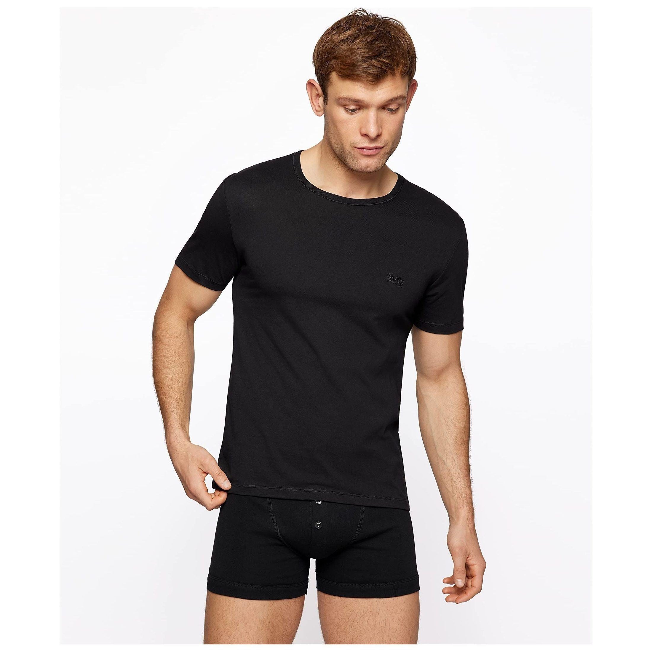BOSS Men's T-Shirt RN 3P CO 10145963 01 T-Shirt