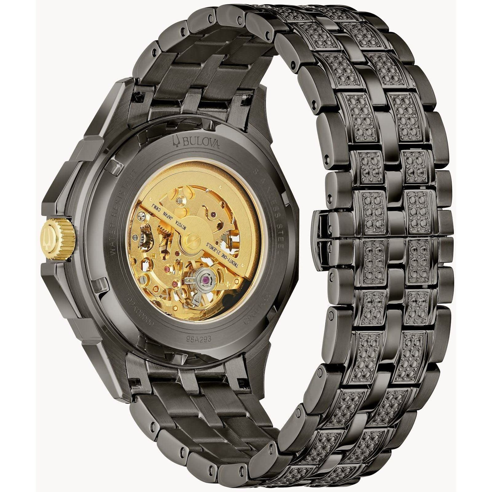 Bulova Automatic Watch 98A293, Grey, strap