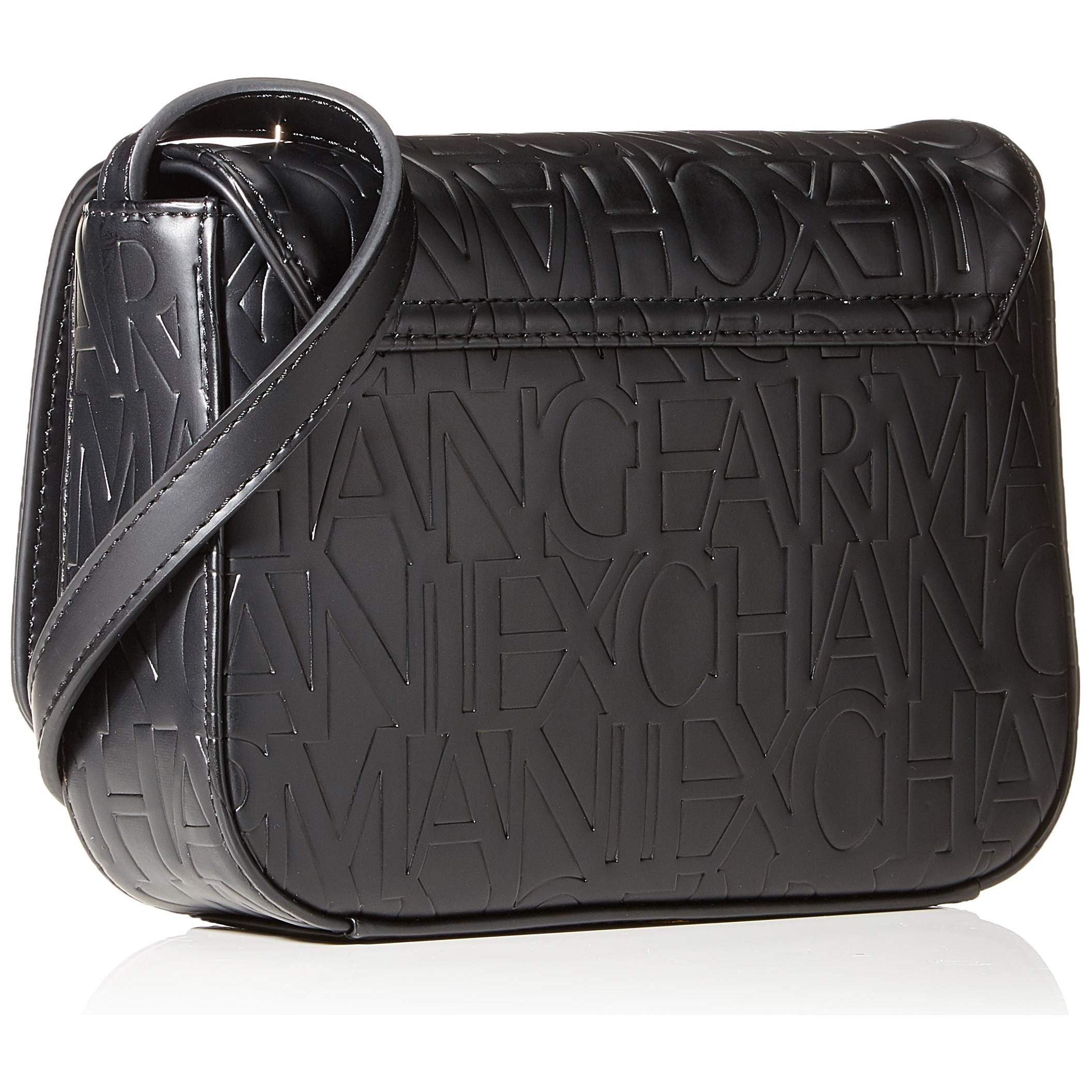 Armani Exchange Small Logo All Over Debossed Shoulder Strap Bag