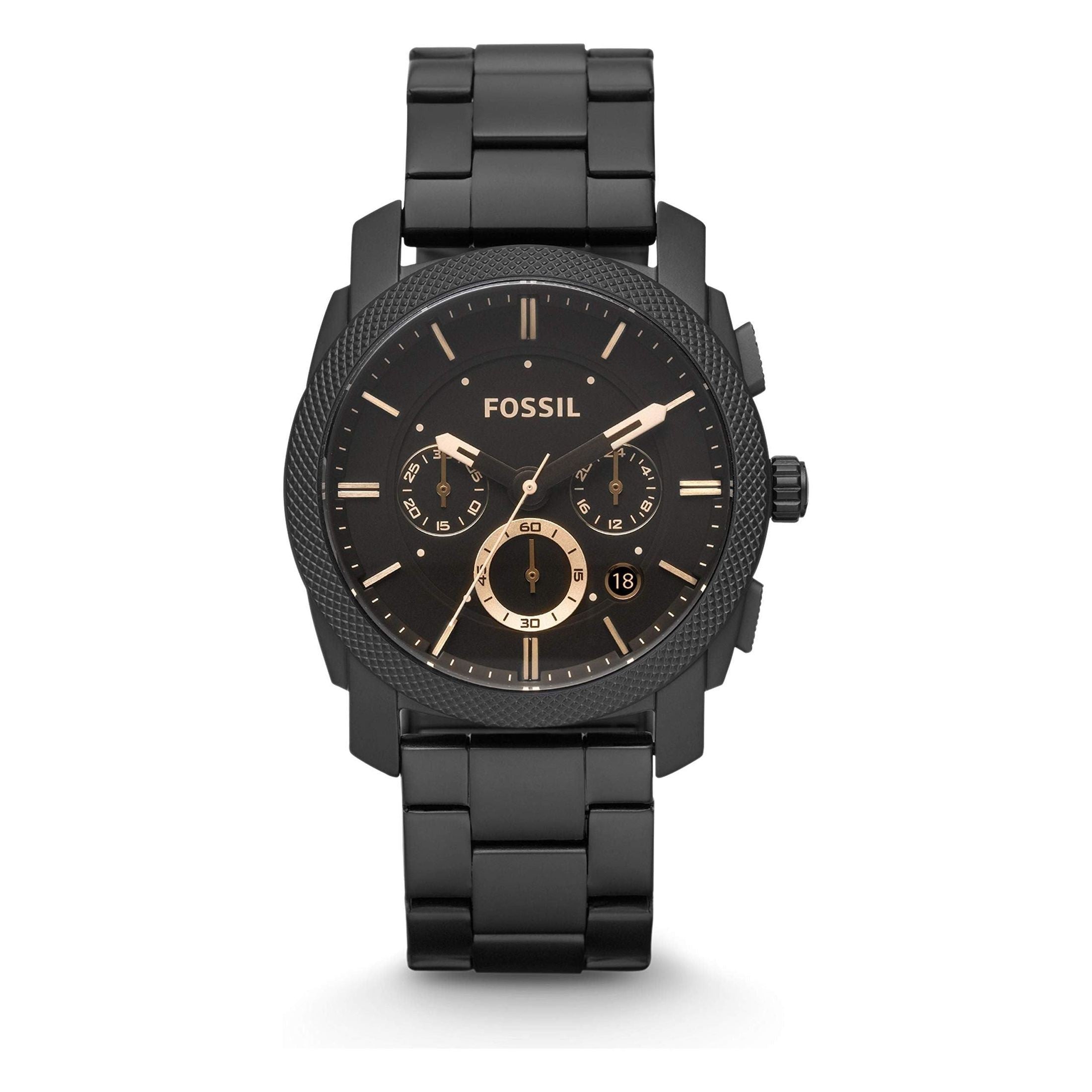Fossil Machine Men's Watch with Stainless Steel or Leather Band, Chronograph or Analog Watch Display