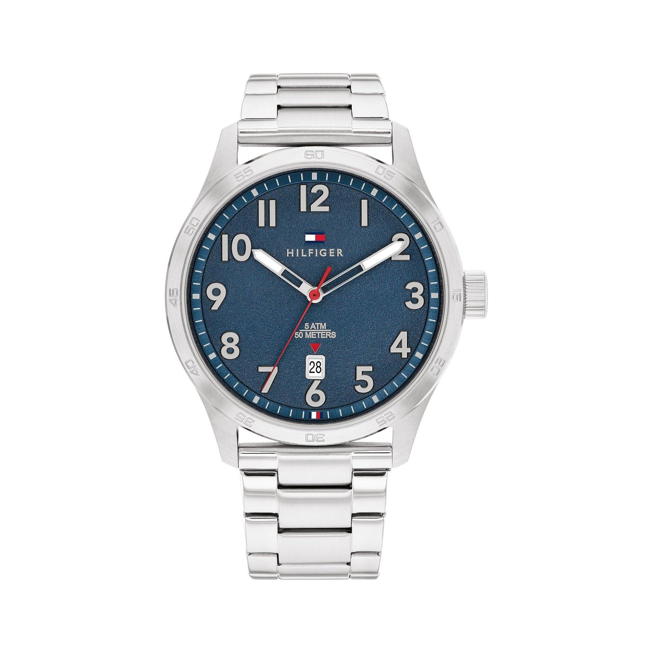 Tommy Hilfiger, Forrest Men's Navy Dial, Stainless Steel Watch - 1710563
