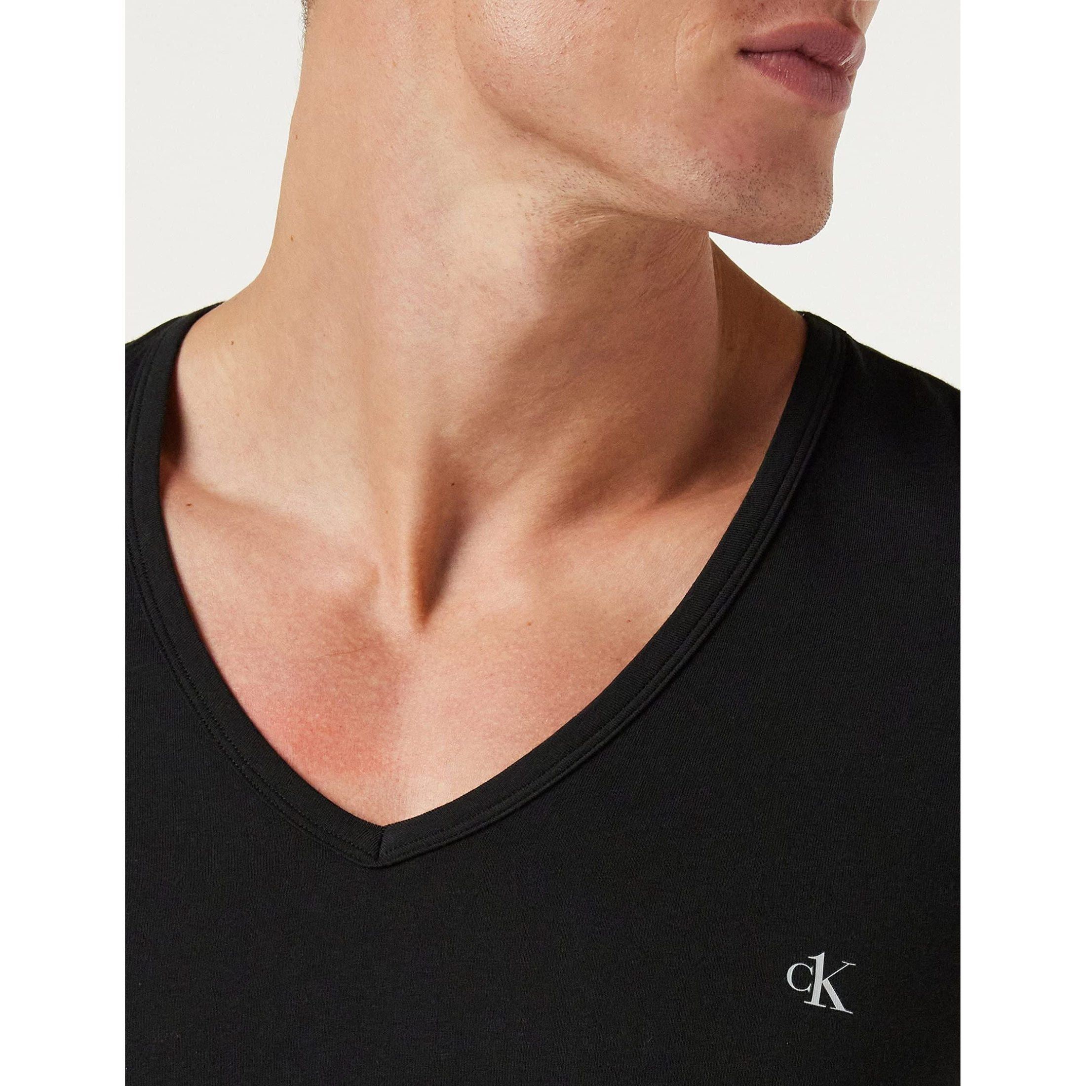 Calvin Klein mens S/S V Neck 2Pk T-Shirt