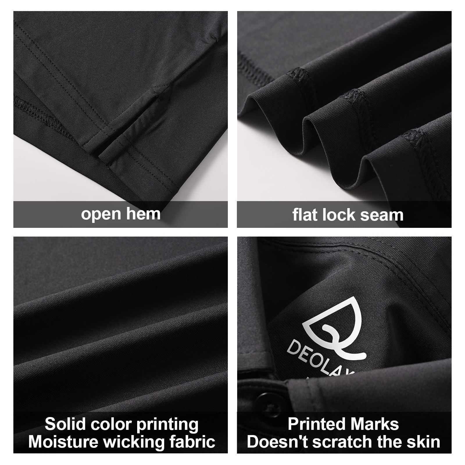 DEOLAX Mens Shirts Solid Color Dress Collar Mens Polo Shirts Short Sleeve Slim Fit Mens Golf Shirt