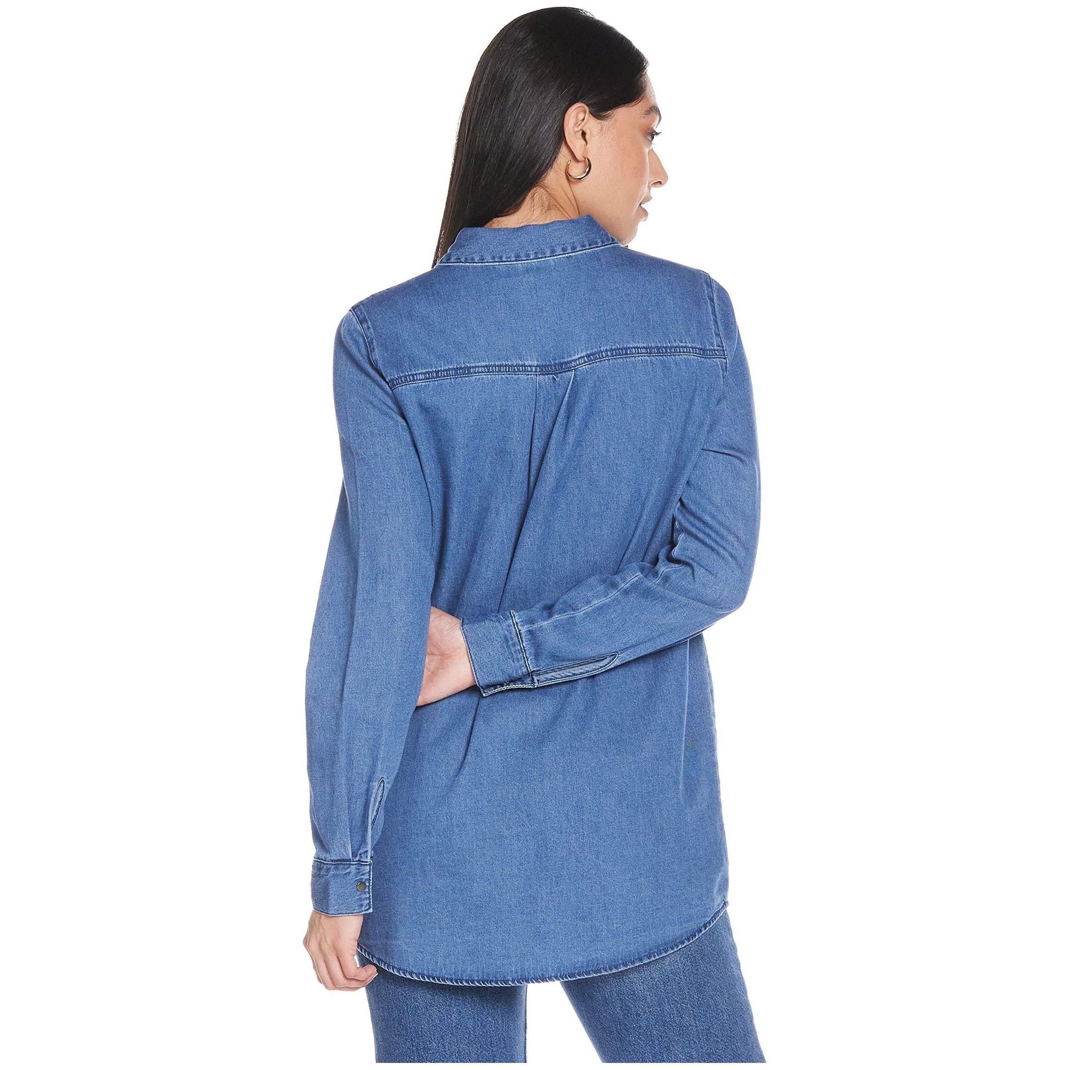 Vero Moda Women's Vmmila Ls Long Shirt Mix Ga Noos Blouse