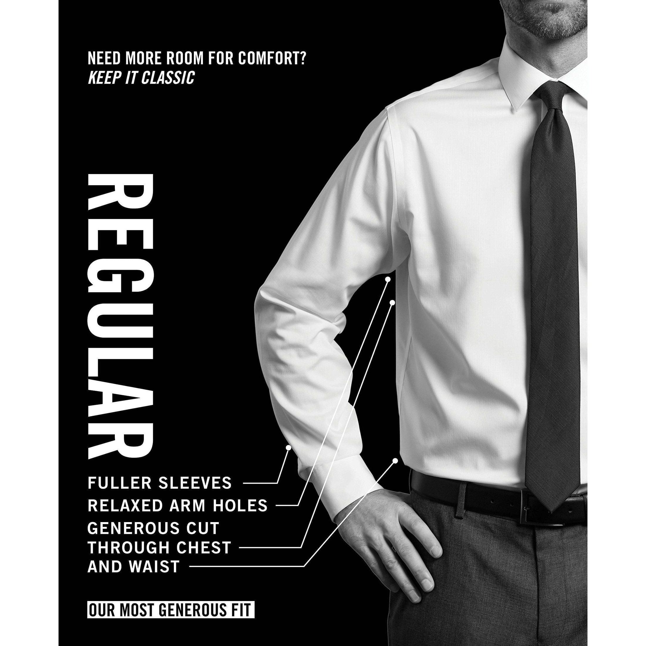 Tommy Hilfiger Men's Dress Shirt Regular Fit Non Iron Solid