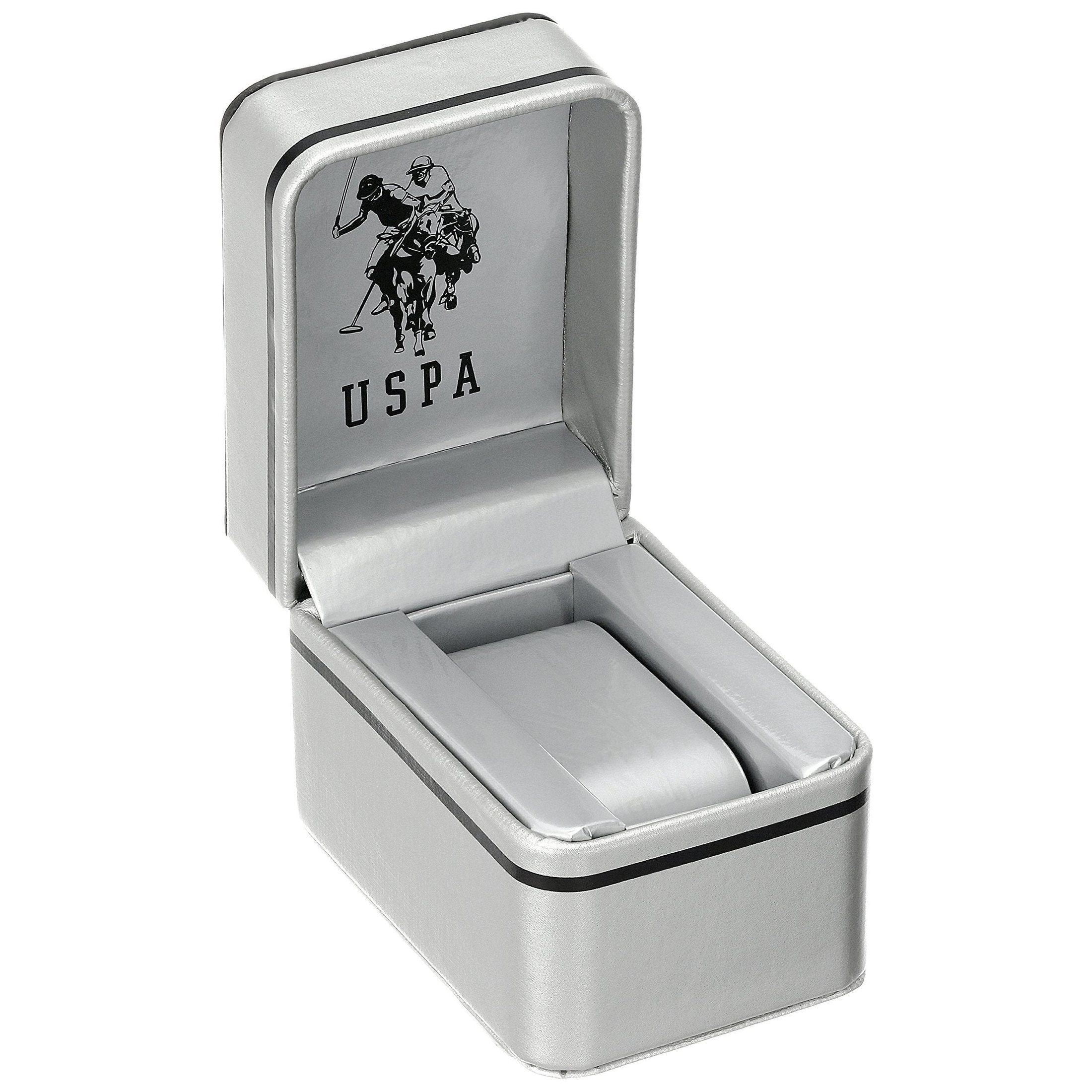 U.S. Polo Assn. Mens Quartz Watch, Analog Display and Rubber Strap USP9035