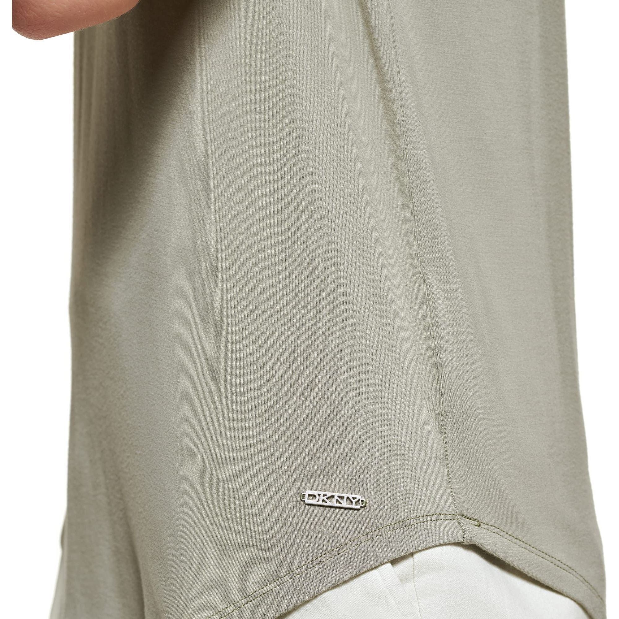 DKNY Women's Printed Puff Sleeve Mult-Media Sportswear Top