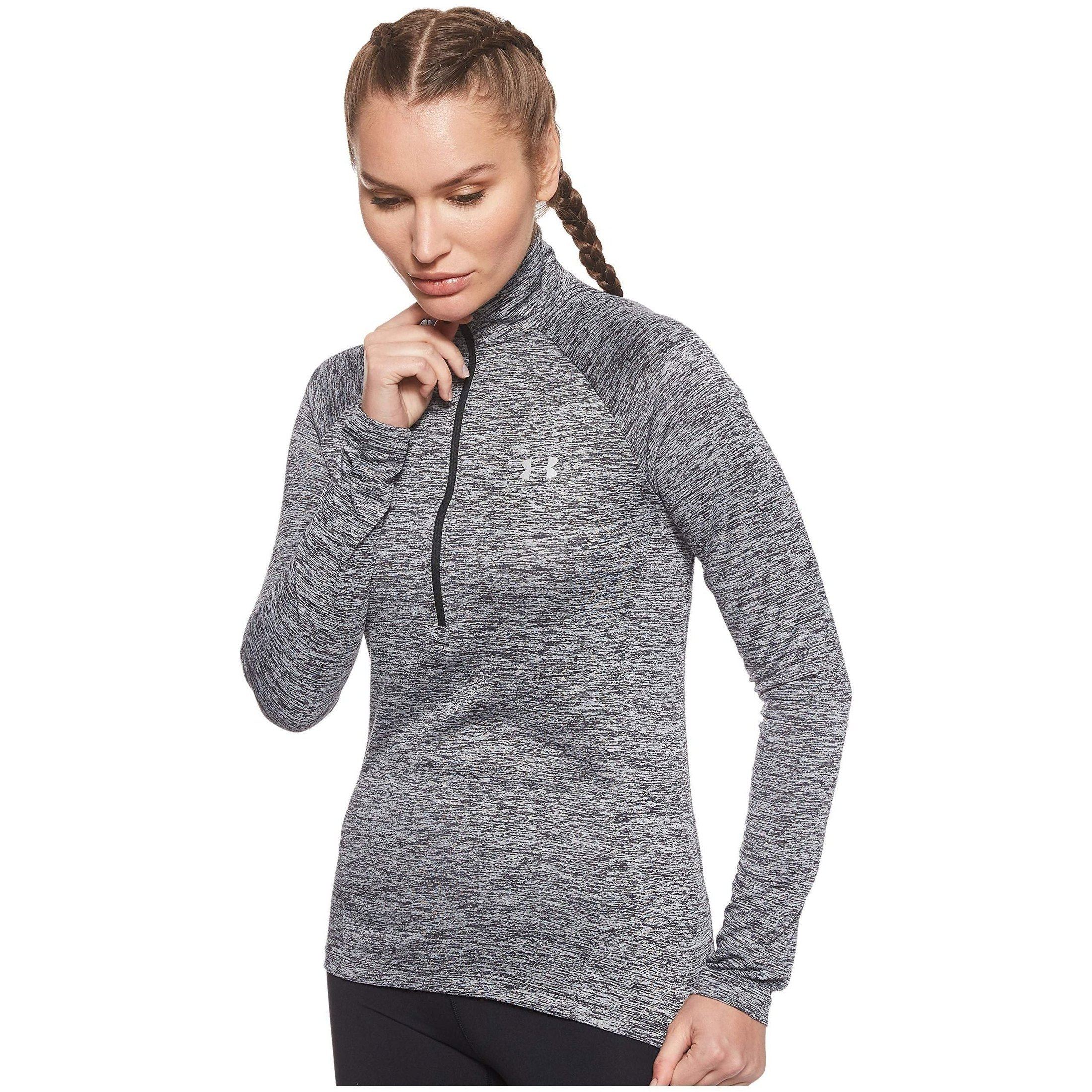 Under Armour Womens Tech 1/2 Zip - Twist-Blk Tees And T-Shirts