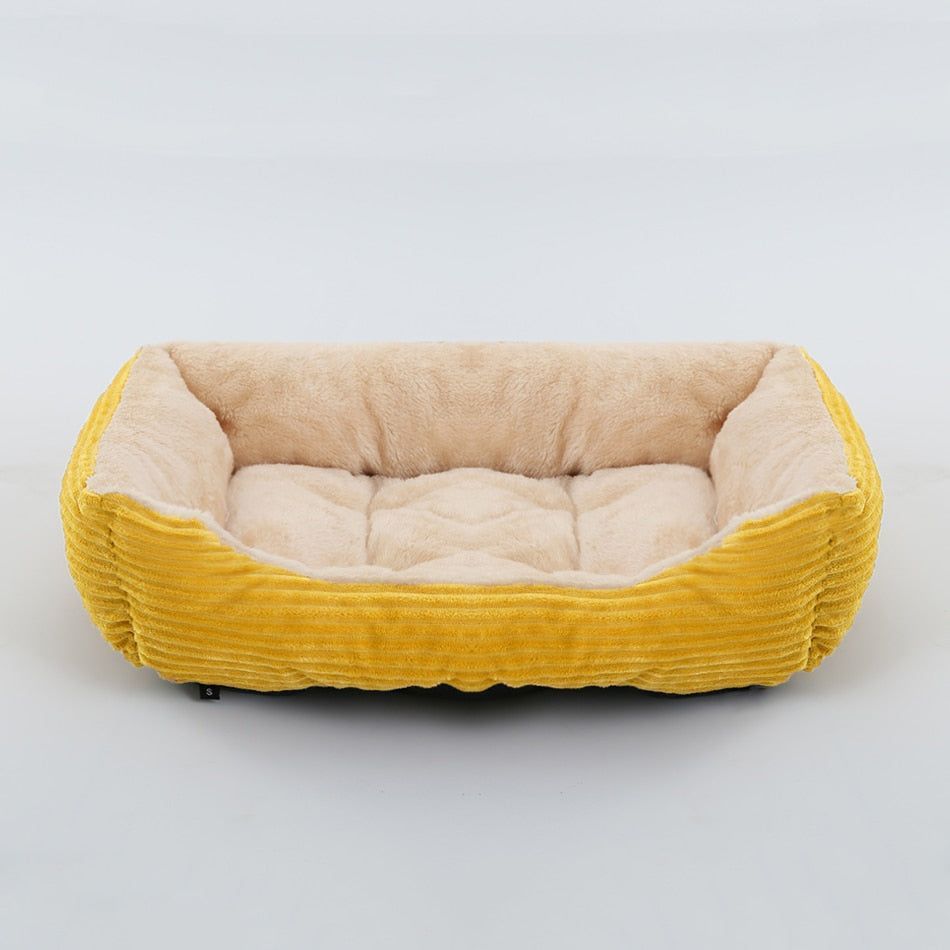 Pet Cat Dog Bed Cozy Square Plush Kennel Puppy Sofa Bed Small Large Dog Sleep Pad Portable Pet Bed Nest Pet Supplies Accessories - Jointcorp