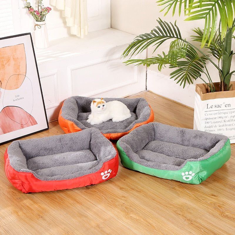 Large Pet Cat Dog Bed Square Plush Kennel Summer Washable Cat Mat Waterproof Mattress Pet Cushion Medium Large Dogs Pet Supplies - Jointcorp