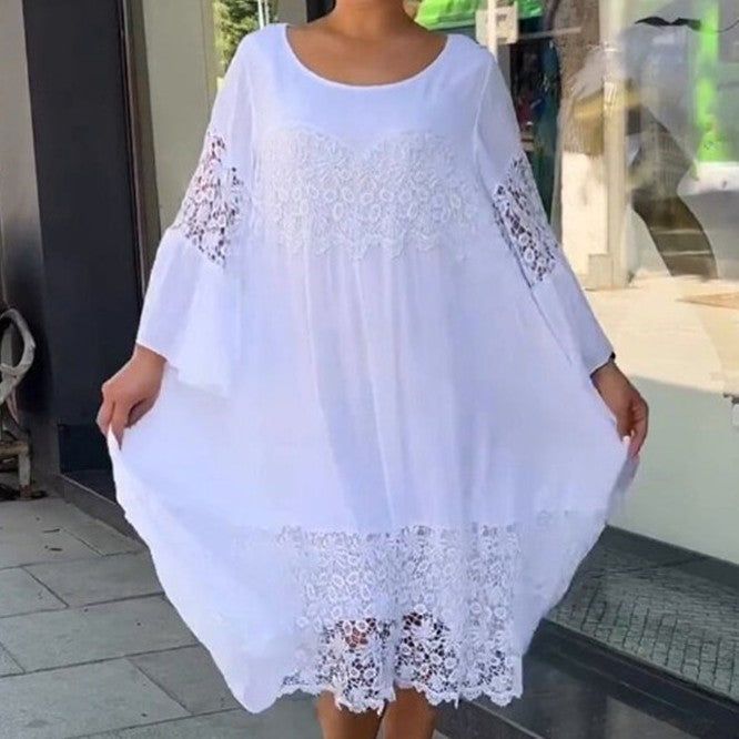 Women's Long Lace Shirt Dress - Jointcorp