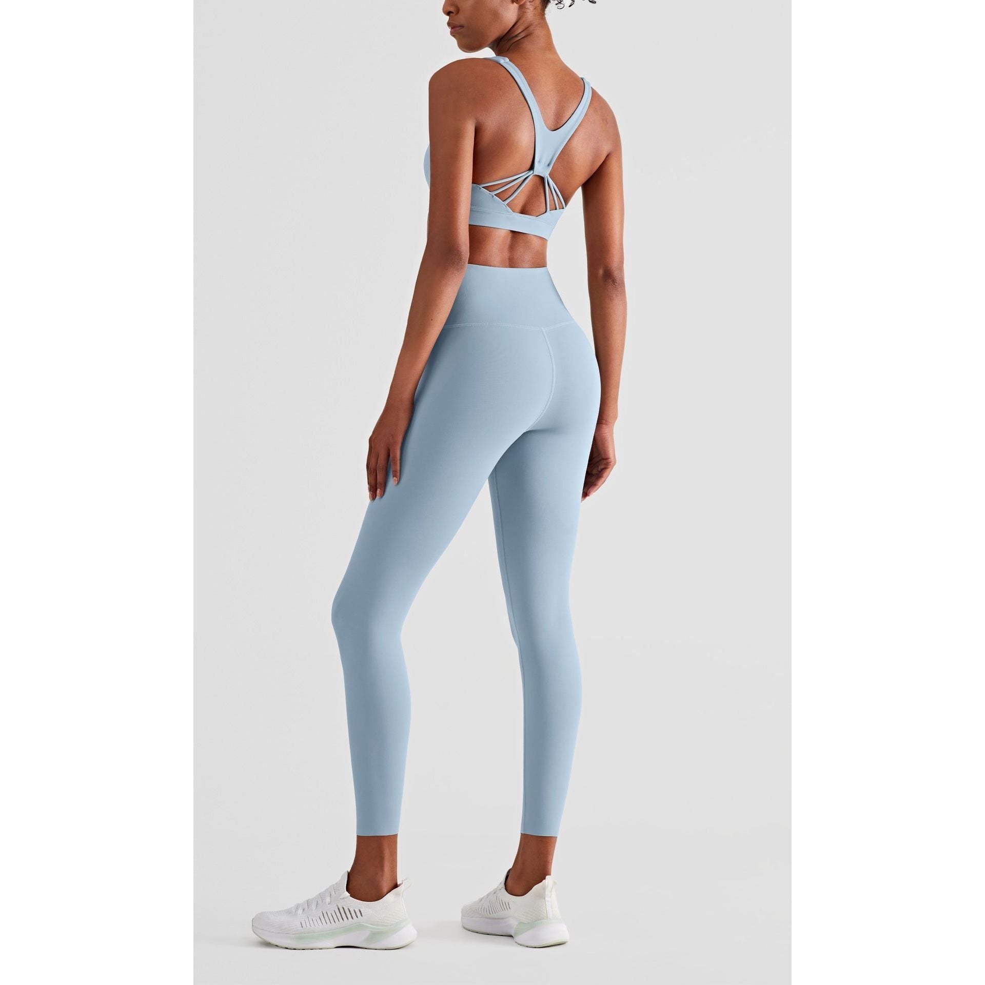 Fitness Leggings Hot Sweat Double Waist Thin Outdoor Hips Yoga Pants - Jointcorp