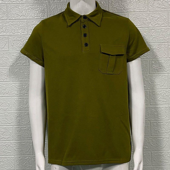 Men's Slim-fit Pocket Short-sleeved Sweater - Jointcorp