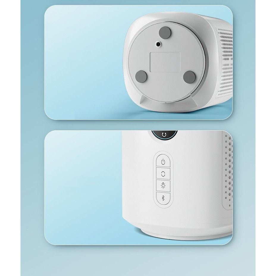 2023 New Multi-functional Bladeless Fan Bluetooth Speaker LED Night Light For Home Room Decoration