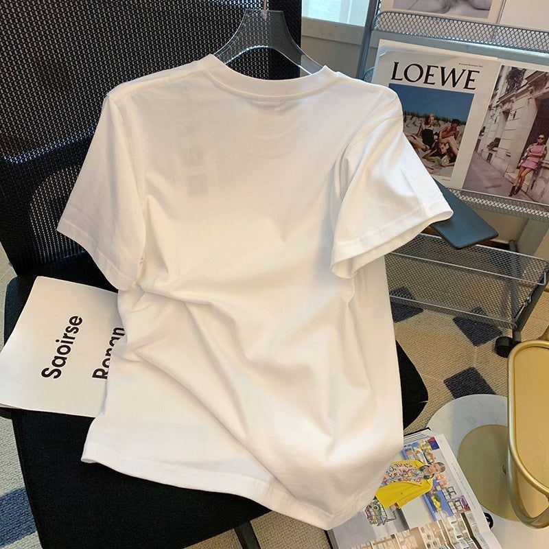 Cotton Round Neck Short Sleeve T-shirt
