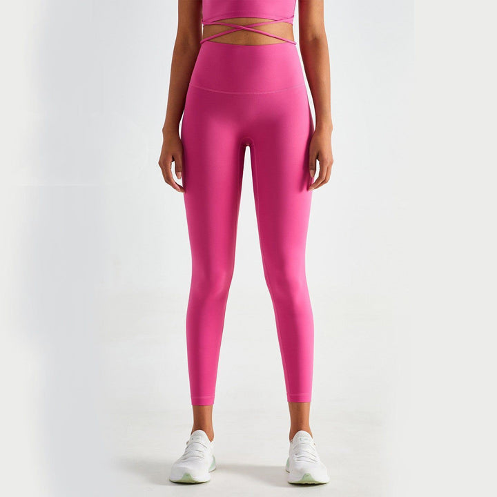 Gym Leggings Large Pocket Fitness Yoga Pants One Piece Peach Hip Running Clothing - Jointcorp