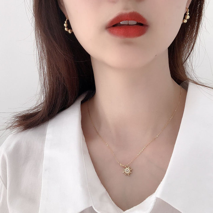 Korean Style 925 Sterling Silver Inlaid Zircon XINGX Necklace Fashion Minimalist - Jointcorp