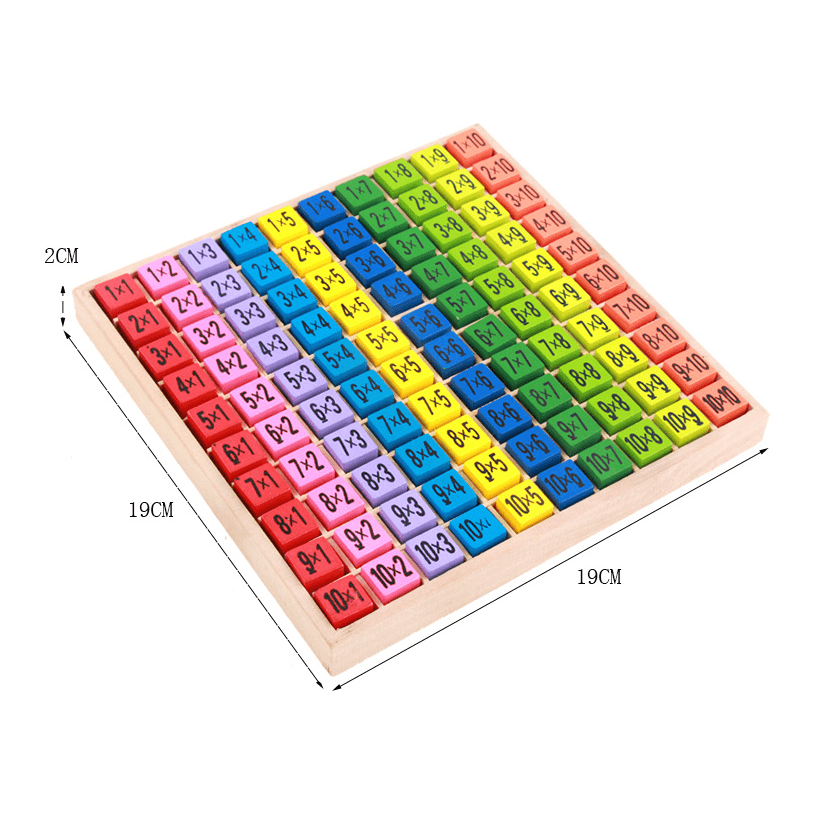 Wooden Montessori Multiplication Table