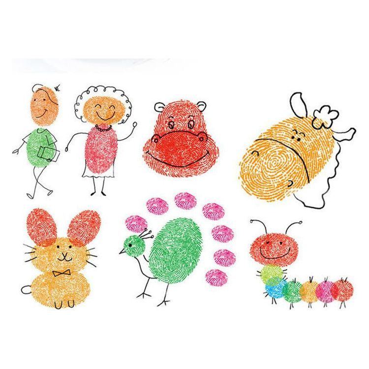 New Hot Selling Kindergarten Finger Print Mud Non-toxic Washable Pigment