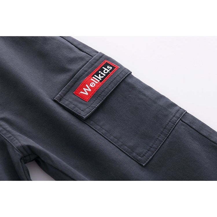Children's cotton slim feet casual pants