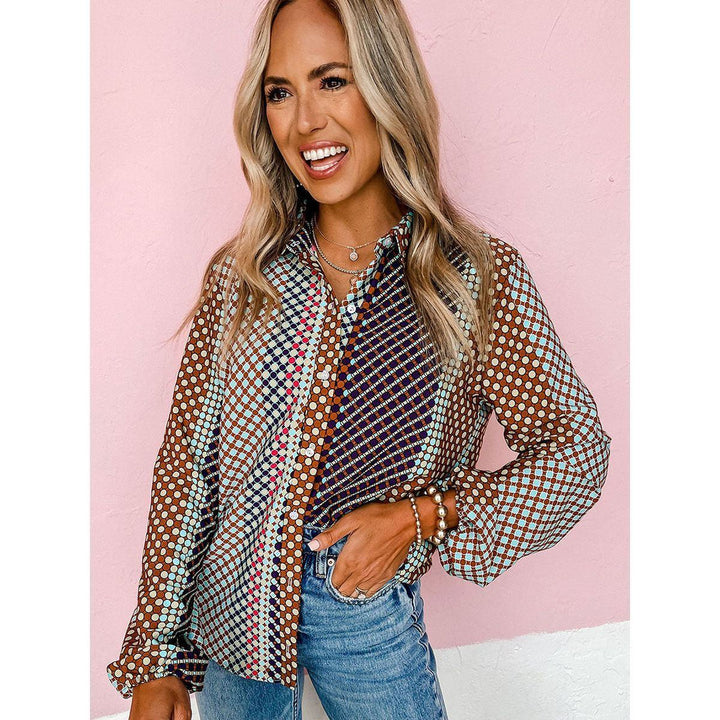 Autumn Printed Shirt: European, American Leisure, Button Long Sleeve