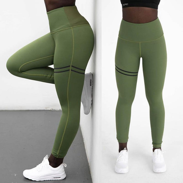 High Waist Yoga Pants Casual Sports High Waist Leggings Solid Color Models - Jointcorp