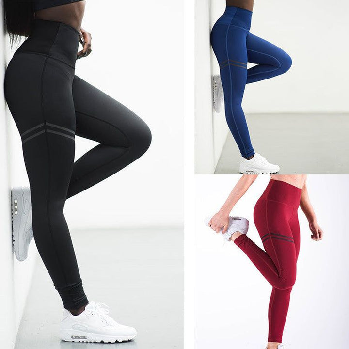 High Waist Yoga Pants Casual Sports High Waist Leggings Solid Color Models - Jointcorp
