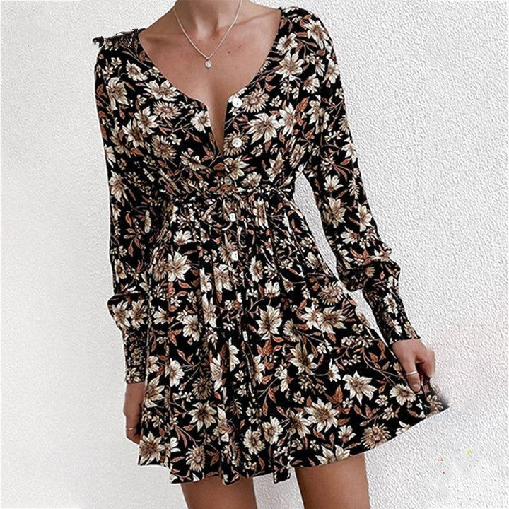 Women Floral Boho Party Dress Sexy Ladies Clothes Dresses - Jointcorp